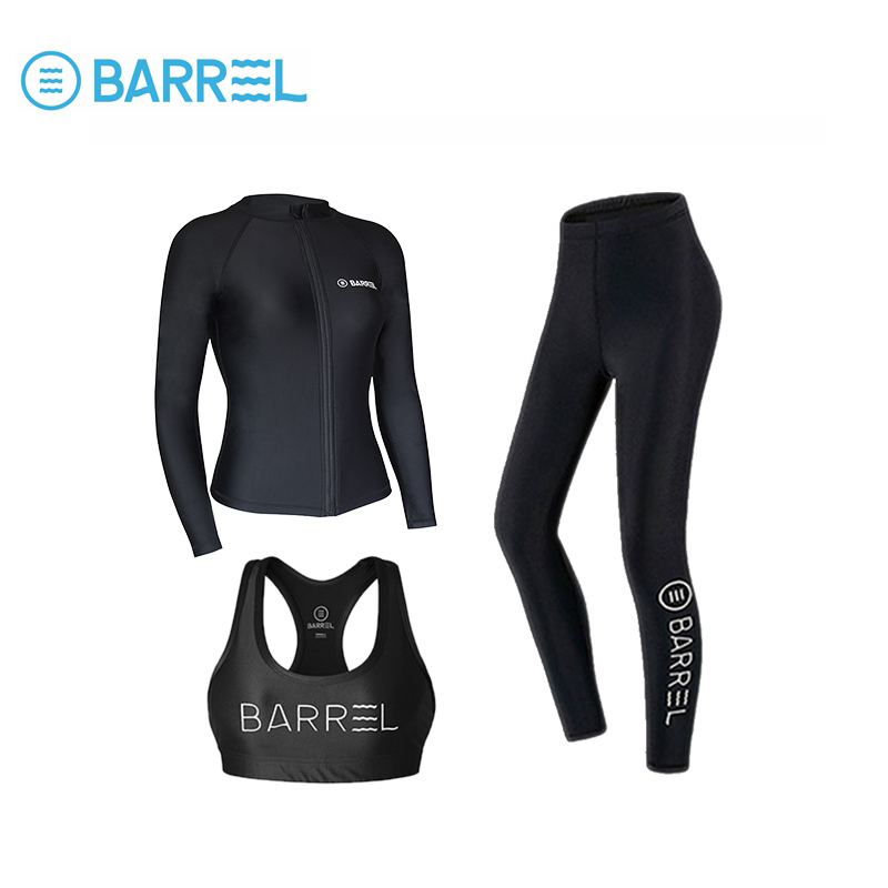 Female black zipper + black vest + three pairs of thongs